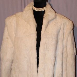 Beautiful Vintage White Rabbit Fur